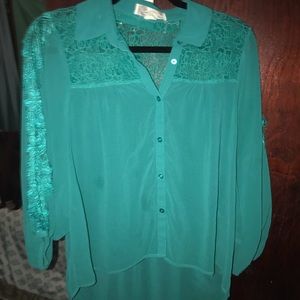 Teal blouse